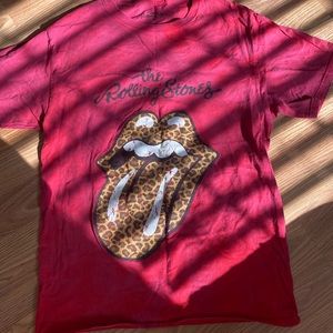 Red The Rolling Stones Tee Shirt